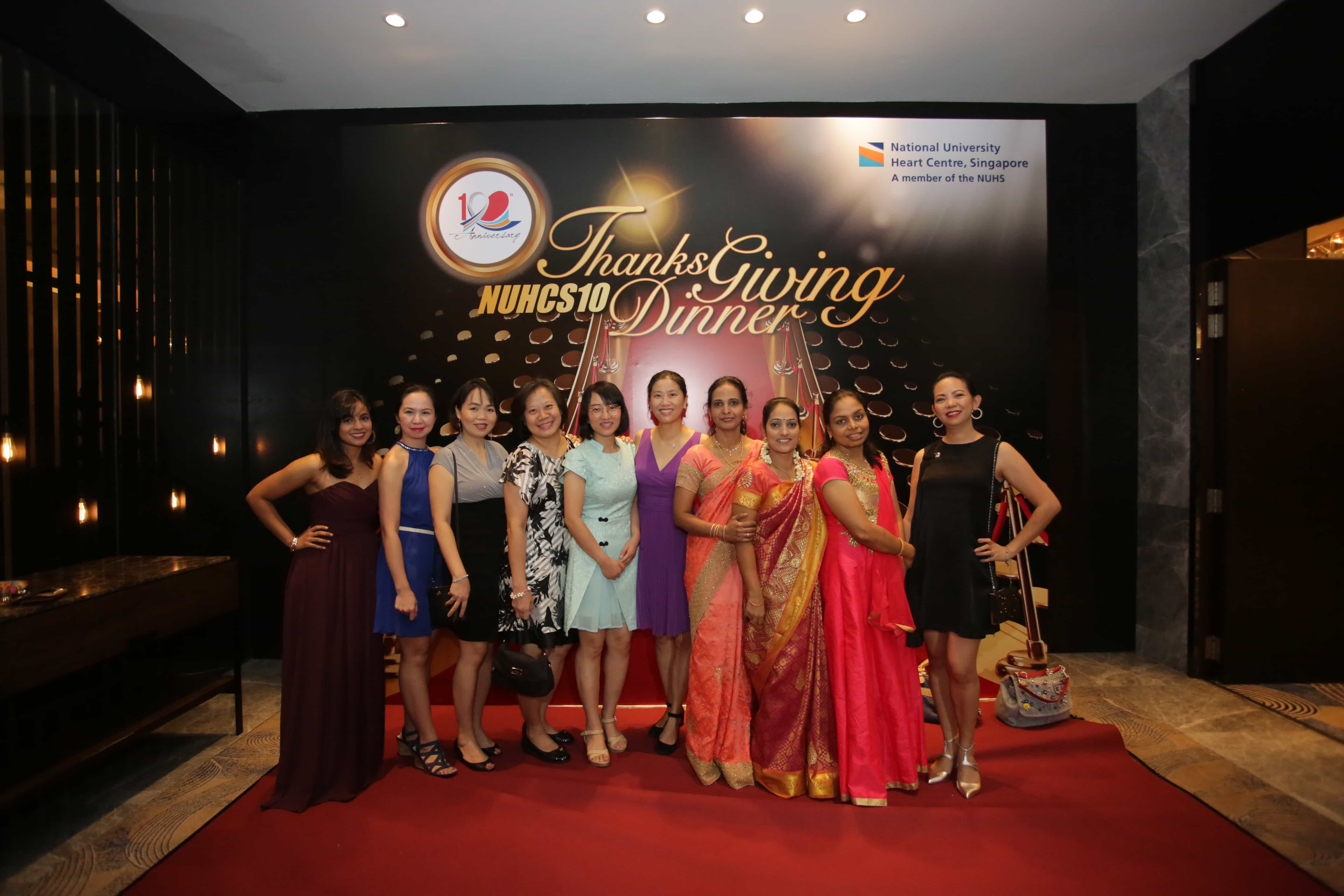 A group of women at the NUHCS 10th Thanksgiving Dinner