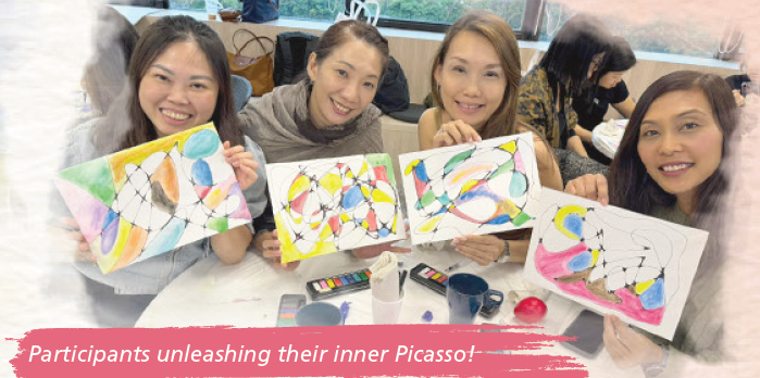 Participants unleashing their inner Picasso!