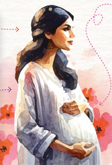 Pregnant Women Illustration